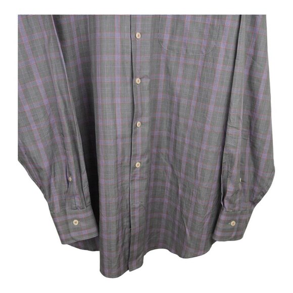 Peter Millar Cotton Micro‎ Check Long Sleeve Button Down Cotton Shirt Size XL - Picture 3 of 10